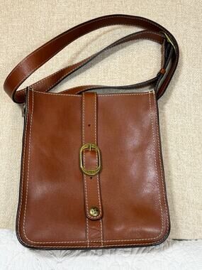 Patricia Nash Women's Brown Smooth Leather Crossbody Pouch Bag X4205 Travel